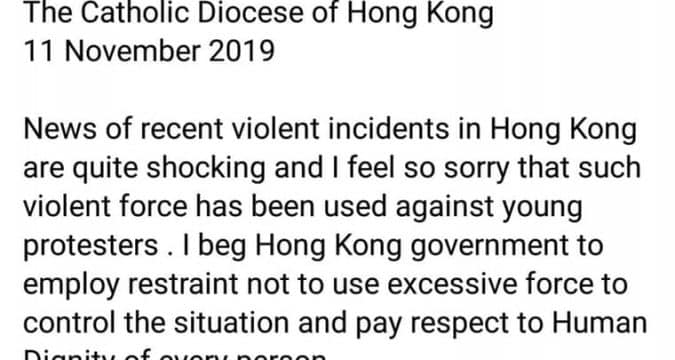Archbishop of Tokyo, statement on the arrest of protesters at Holy Cross Church car park
