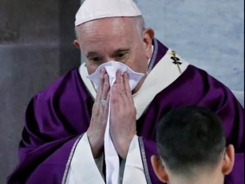 Pope skips penance service with Rome clergy due to mild cold