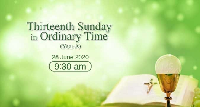 Mass for Thirteenth Sunday in Ordinary Time Hong Kong, livestream, June 21, 9.30am  (GMT +8)