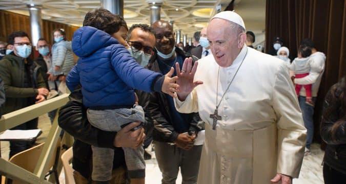 Pope celebrates name day at Vatican vaccination clinic