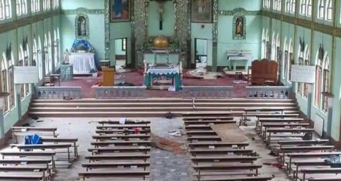 Another Catholic church desecrated in Myanmar