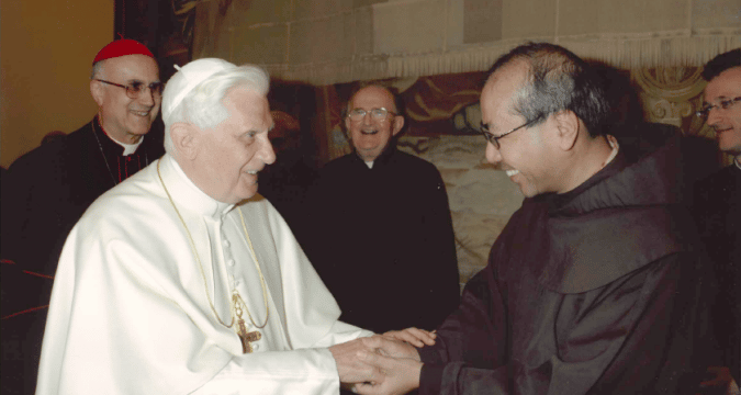 In memory of a pope who resigned from the papacy
