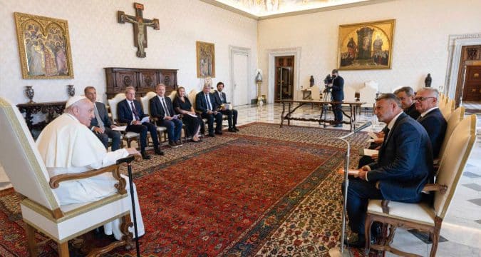 Pope writing Laudato Si’ part two, calls for upholding of rule of law