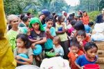 People line up for food following the destruction of their homes after a series of strong earthquakes hit Mindanao. Photo: UCAN/courtesy of Kidapawan Diocese