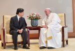 Pope Francis with Emperor Naruhito at the Imperial Palace in Tokyo on November 25. Photo: Vatican Media/Handout via Reuters
