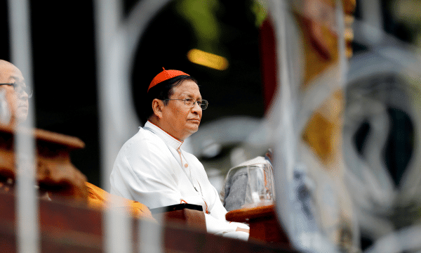 Cardinal Yangon at an interfaith prayer service in Yangon in 2017. File photo: CNS/Reuters