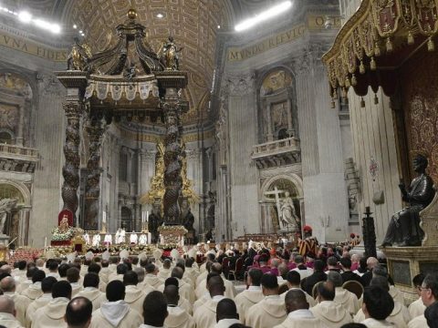 ‘God loves us all’ pope says at Christmas Night Mass
