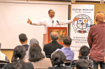 Father Chiramel speaking in Hong Kong during Christmas.
