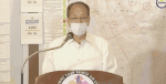 Carlito Galvez Jr, during a press conference at Camp Aguinaldo on April 14. Screenshot of Presidential Communications Office video