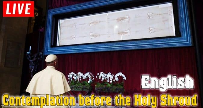 Display of  Shroud of Turin on Holy Saturday via Youtube