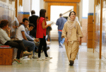 Students wait between classes at a hallway of the Pontifical Lateran University in Rome in 2013. File photo: CNS
