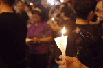 Candlelight vigil in Victoria Park on 4 June 2019.