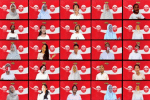Indonesian children celebrate National Children's Day on July 23 in an activity held online because of the Covid-19 pandemic. Photo: UCAN/courtesy of Women’s Empowerment and Child Protection Ministry