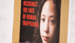 A public awareness poster calls attention to the problem of human trafficking. Photo: CNS