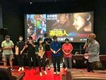 Guests speaking in support of the homeless people during the opening session of the film screening.