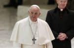 Pope Francis in Paul VI hall at the Vatican on October 28. Photo: CNS