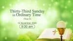 Mass from the Cathedral of the Immaculate Conception for the 33rd Sunday in Ordinary Time. Hong Kong...