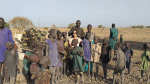 Stephania Ling with children in South Sudan.