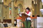 Proclaiming the scriptures at the Cathedral of the Immaculate Conception. File photo