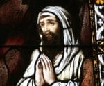 Lazarus depicted in a stained glass window at the Cathedral Basilica of St. James in Brooklyn, New York. Photo: CNS