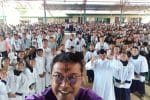 Father Flores takes a selfie on Ash Wednesday at the Jesuit mission in Bukidnon in the southern Philippine region of Mindanao. Photo: UCAN/supplied