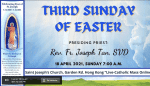 Third Sunday of Easter, from St. Joseph's Church, Central, Hong Kong, April 18, 7.00am (UTC/GMT +8)