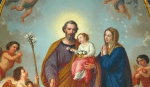 Image of the Holy Family above the altar of St. Joseph, in the Basilica of Mary Help of Christians, Turin, Italy. Photo: parish website