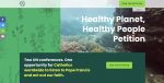 The Global Catholic Climate Movement launched this petition on the website, thecatholicpetition.org, for Catholics to sign for a "healthy planet, healthy people." Photo: CNS /Global Catholic Climate Movement website