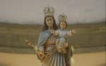 The statue of Mary and the Christ Child at the main altar of the Minor Basilica of Our Lady of Sheshan in Shanghai, China. File photo: CNS/ Nancy Wiechec