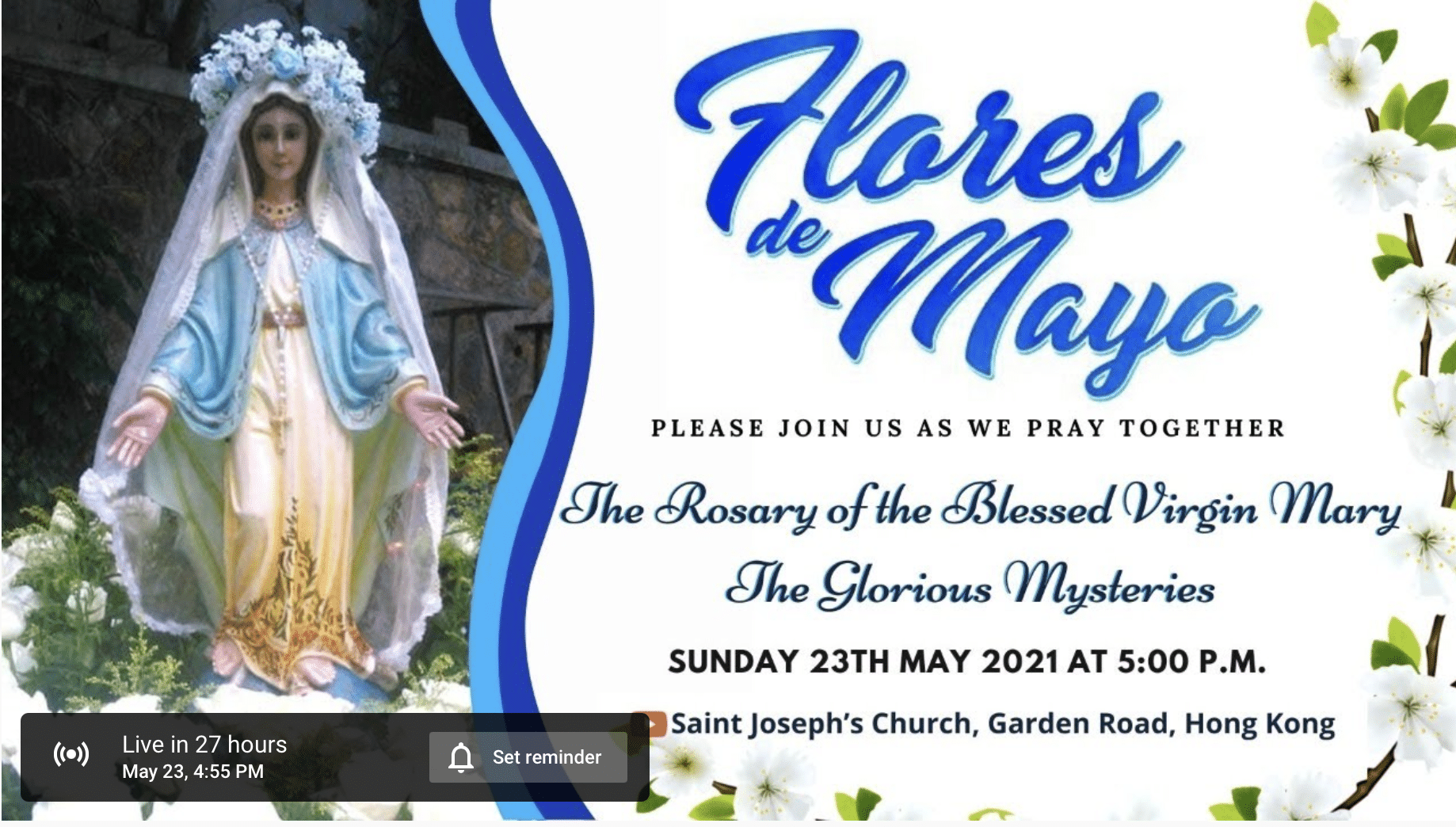 Flores de Mayo (Rosary of the Blessed Virgin Mary) St. Joseph’s Church