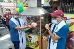 Father Villanueva, left, at the opening of the first Psalm Pablo Manok at Liempo on Aril 28 Photo: UCAN/courtesy of Father Villanueva