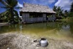 A house abandoned due to rising sea levels near the village of Tangintebu on South Tarawa in the central Pacific island nation of Kiribati in 2013. The world’s faith leaders have been meeting since February to discuss creation and humanity’s responsibility to are for it. File photo: CNS/David Gray, Reuters