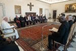 Pope Francis at an audience with a delegation from the Lutheran World Federation at the Vatican on June 25. Photo: CNS/Vatican Media
