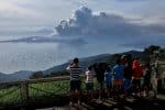 A file photo of people in Tagaytay City, Philippines, watching Taal Volcano erupting on 13 January 2020. File photo: CNS/Eloisa Lopez, Reuters