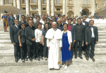 Kung (to the right of Pope Francis) with representatives from different Protestant denominations after an audience in 2017.
