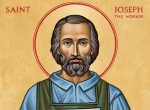 An icon of St. Joseph from the exhibition at Our Lady of Perpetual Help, Tai O, Lantau.