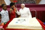 Pope celebrates 87th birthday with children of families in need