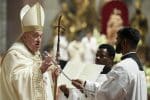 Religious poverty, chastity, obedience are signs of hope, pope says