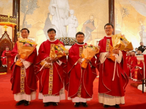 Four priests ordained for Diocese of Guizhou