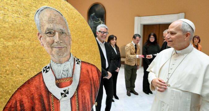 Vatican completes official mosaic portrait of Pope Leo XIV for papal basilica Vatican completes official mosaic portrait of Pope Leo XIV for papal basilica