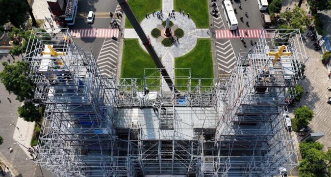 Restored cathedral crosses shine over Ho Chi Minh City