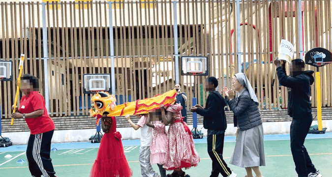 Franciscan Missionary sisters celebrate Lunar New Year with displaced families