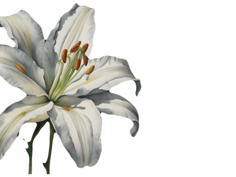 White lilies on the altar