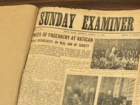 Exhibition marks Diocese of Hong Kong’s 80th anniversary; early Sunday Examiner among the exhibits