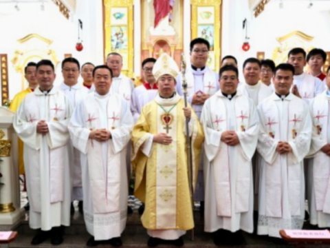 Confirmation for 58 at Shanghai parish on feast of Sacred Heart 