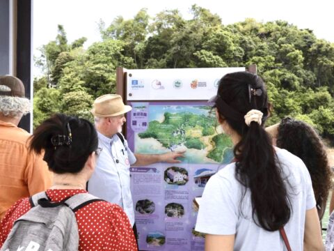 German-speaking community exploring Yim Tin Tsai