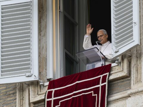 Pope Leo returns to Vatican window for Angelus days after lung surgery